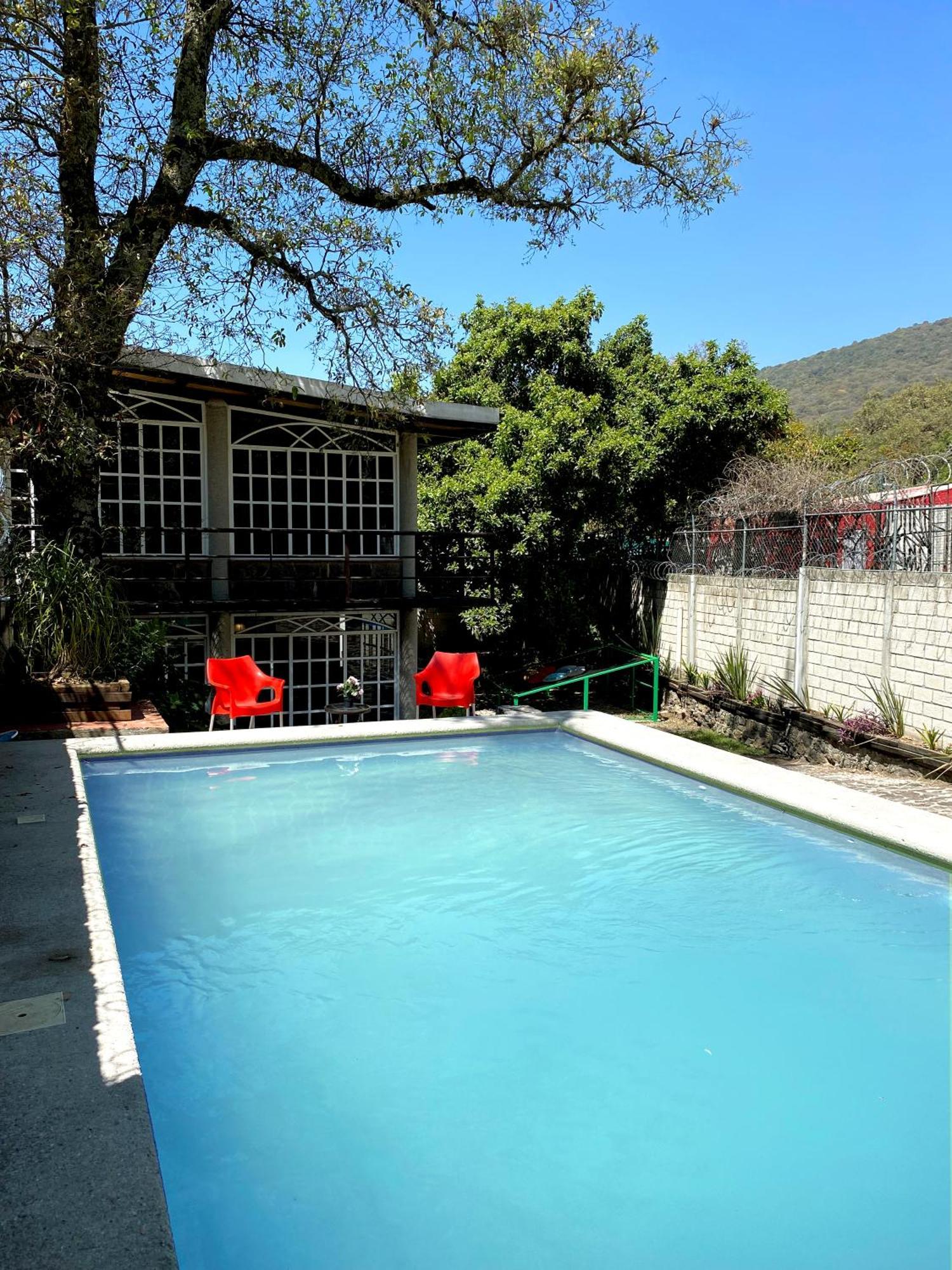 Casa Encino Con Alberca Climatizada En Tepoztlan Villa Luaran gambar